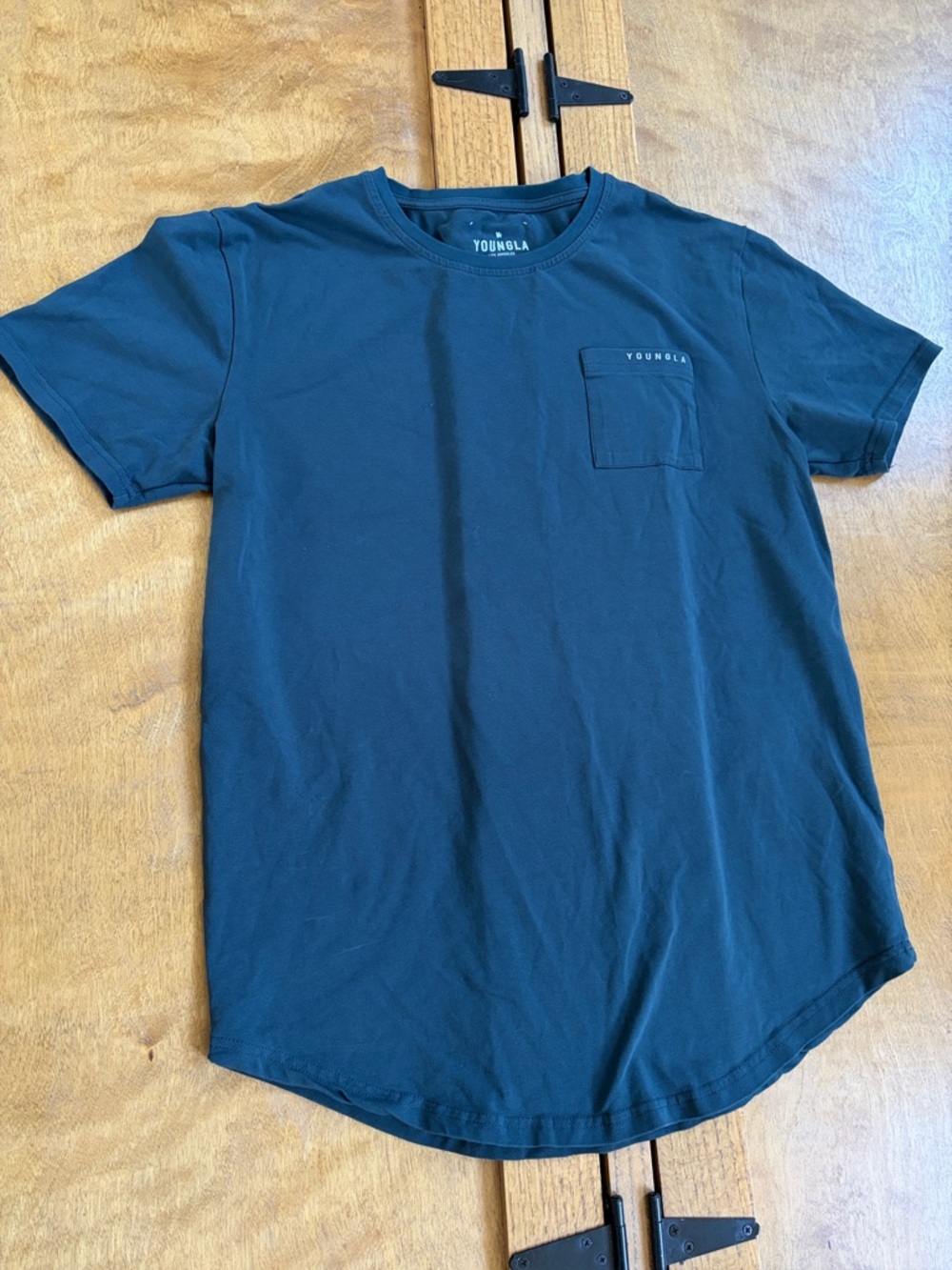 YoungLA Men's Deep Navy Short Sleeve Pocket Tee